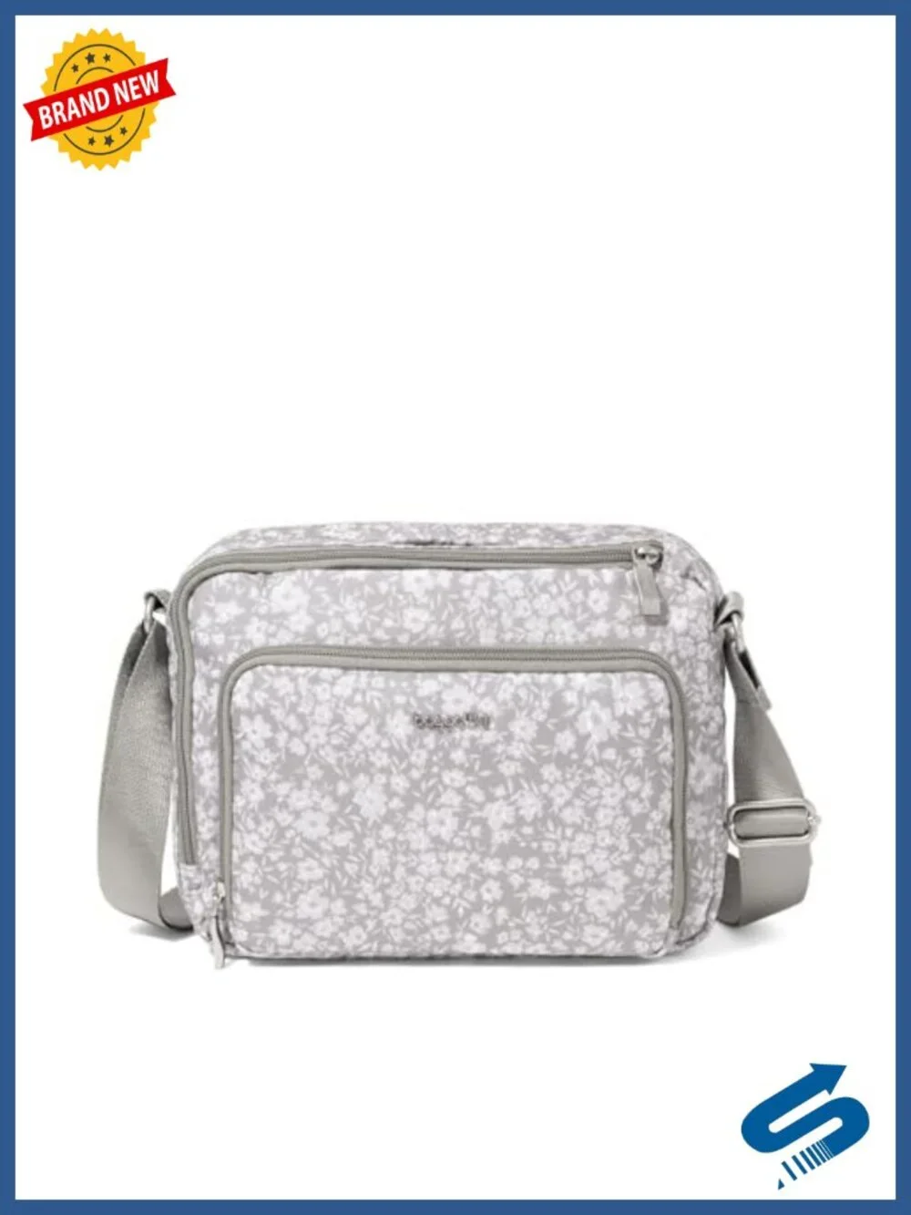 Nylon Crossbody Bag with RFID Wallet, Adjustable Strap